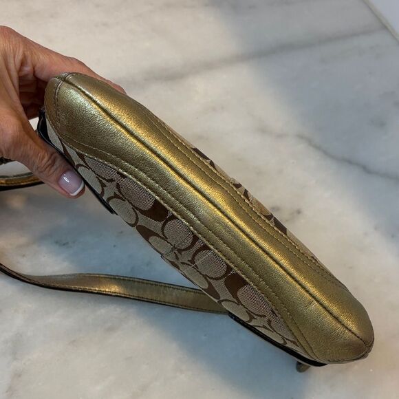 Coach Y2K Jacquard Signature Logo Double Buckle Baguette Mini Bag 🔥 - Picture 9 of 16